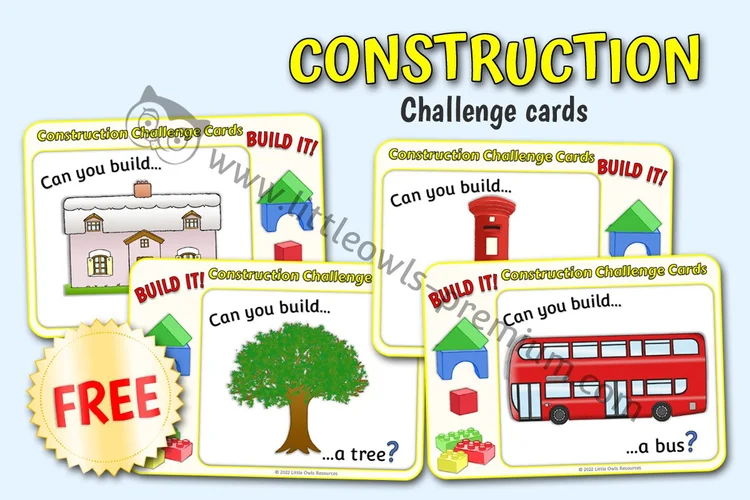 Construction Challenge Cards — Free Sample cover