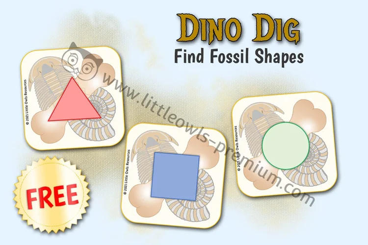 Dino Dig Fossil Shapes — Free Sample cover