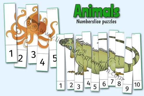 Animal Number Line