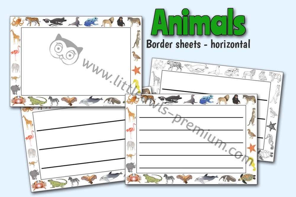 Printable Themed Page Borders - Early Years/EYFS/Preschool/Pre-K Editable  Topic Resources/Printables — Little Owls : Premium - 'A Little Owls  Resources' website