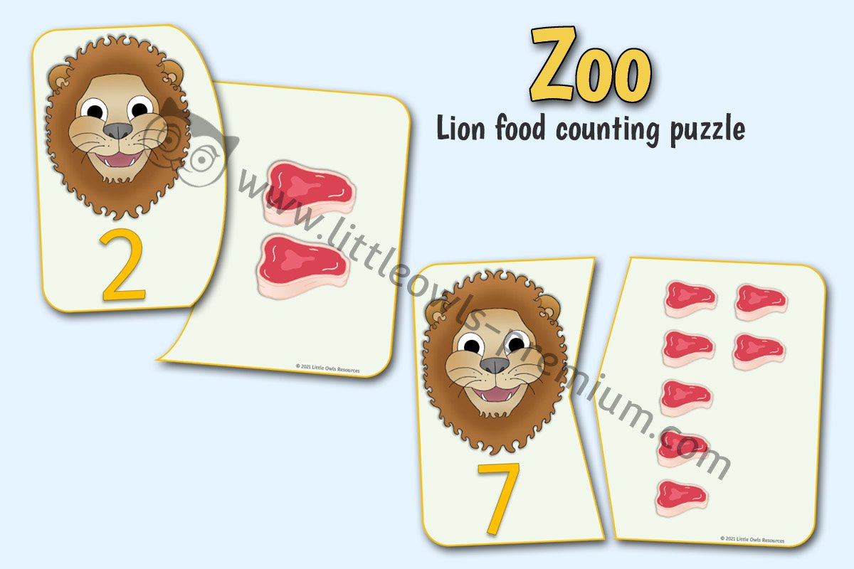 FEED THE LION COUNTING PUZZLES 