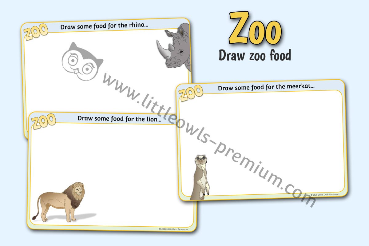 FEEDING THE ANIMALS - DRAW THEIR FOOD