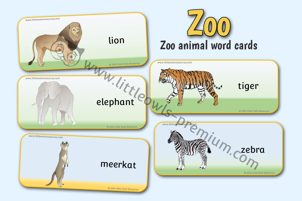 Zoo Animals' Early Years (EYFS) Editable printable resources activities. —  Little Owls : Premium - 'A Little Owls Resources' website