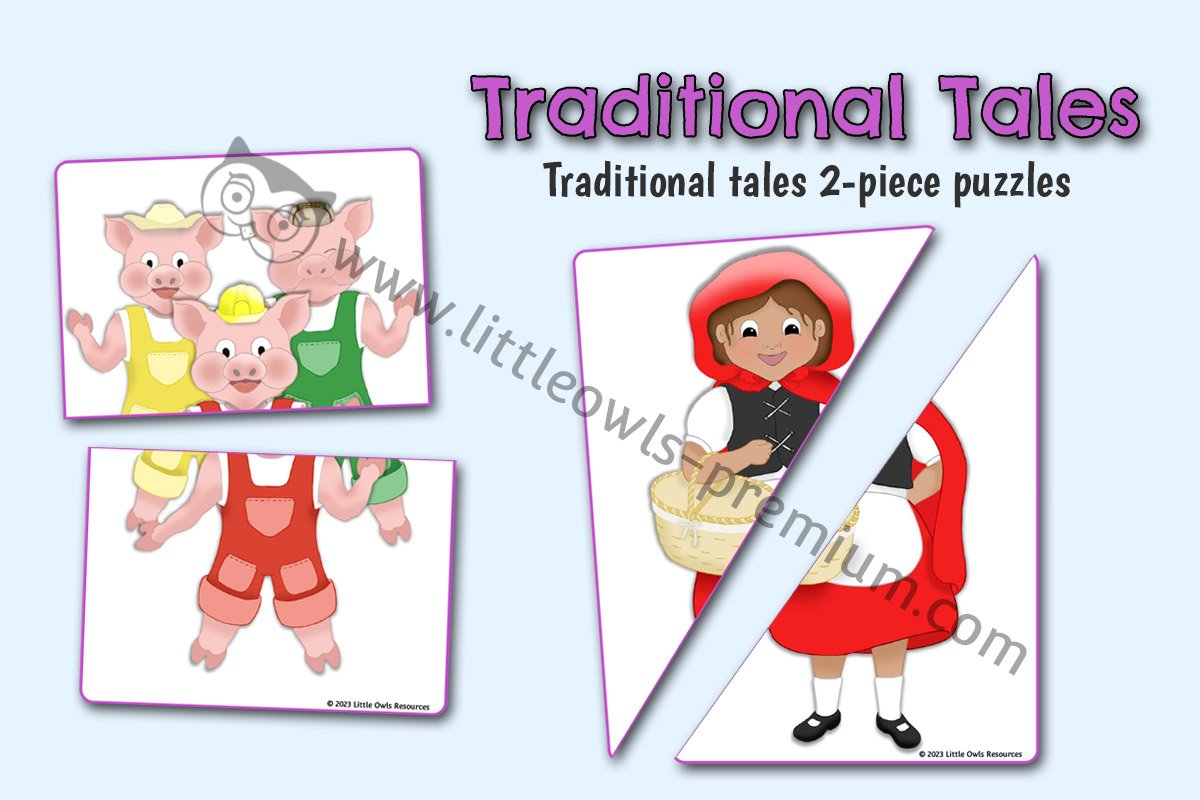 TRADITIONAL TALES - 2-Piece Puzzles