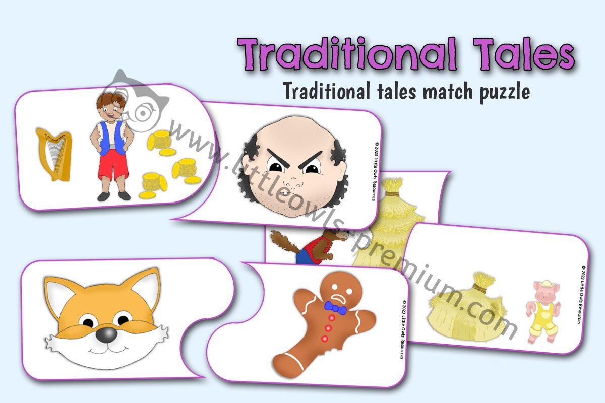 TRADITIONAL TALES - Match Story Element Puzzles