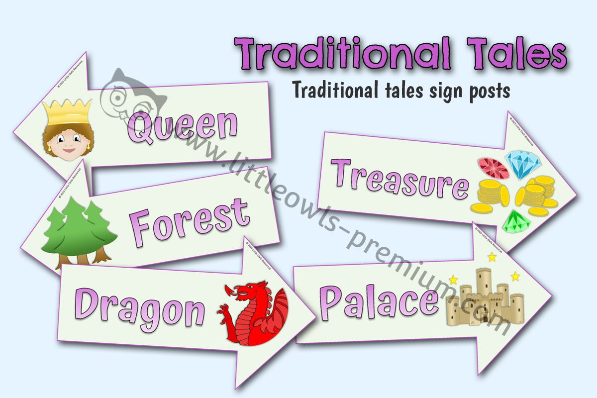 TRADITIONAL TALES - Role-Play/Display Sign Posts
