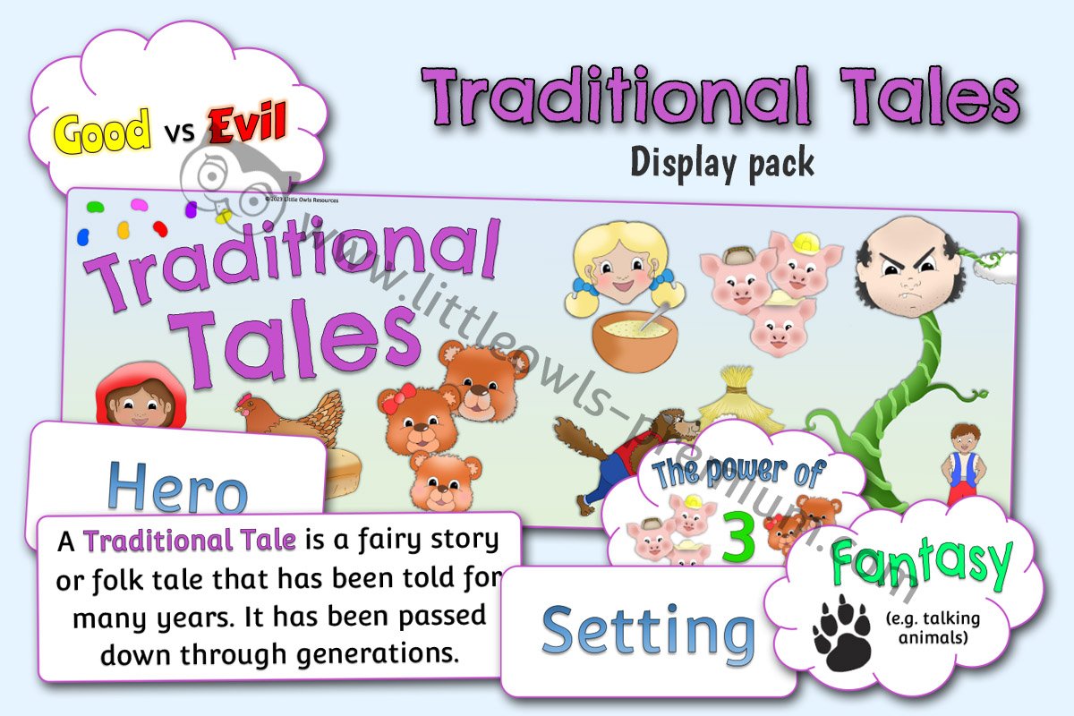 TRADITIONAL TALES - 'What is a Traditional Tale?' Display Pack