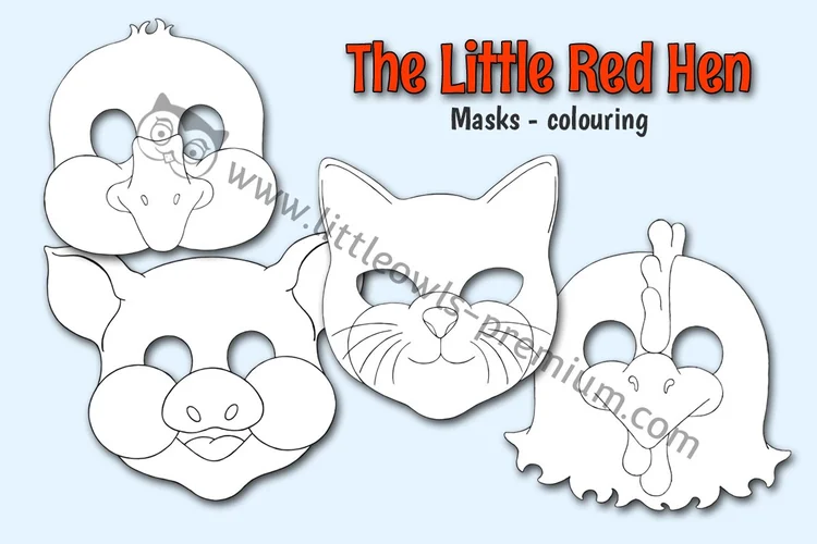 The Little Red Hen — Colouring Masks cover