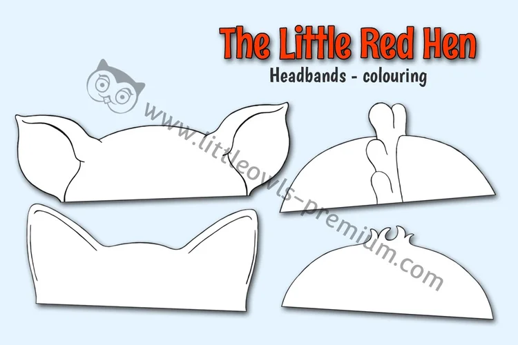 The Little Red Hen — Colouring Headbands cover