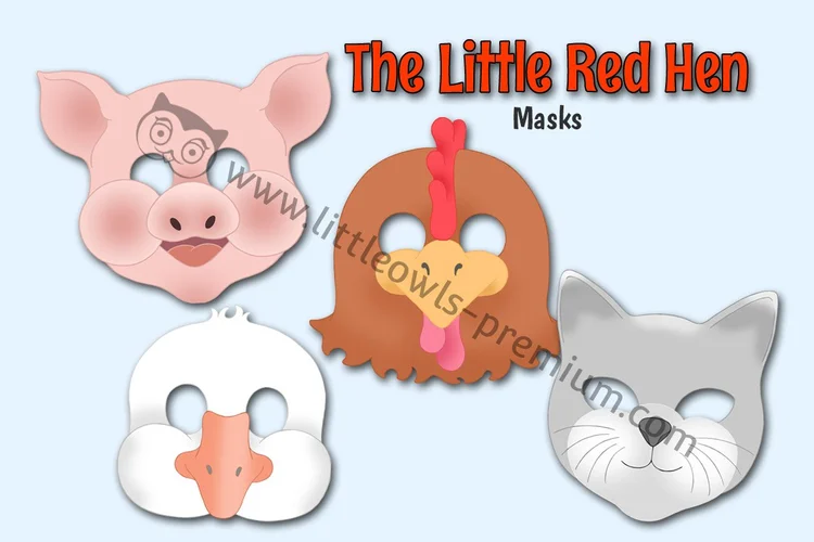 The Little Red Hen — Role-Play Masks cover