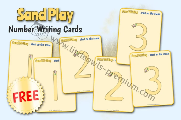 Sand Play Number Writing Cards — Free Sample cover