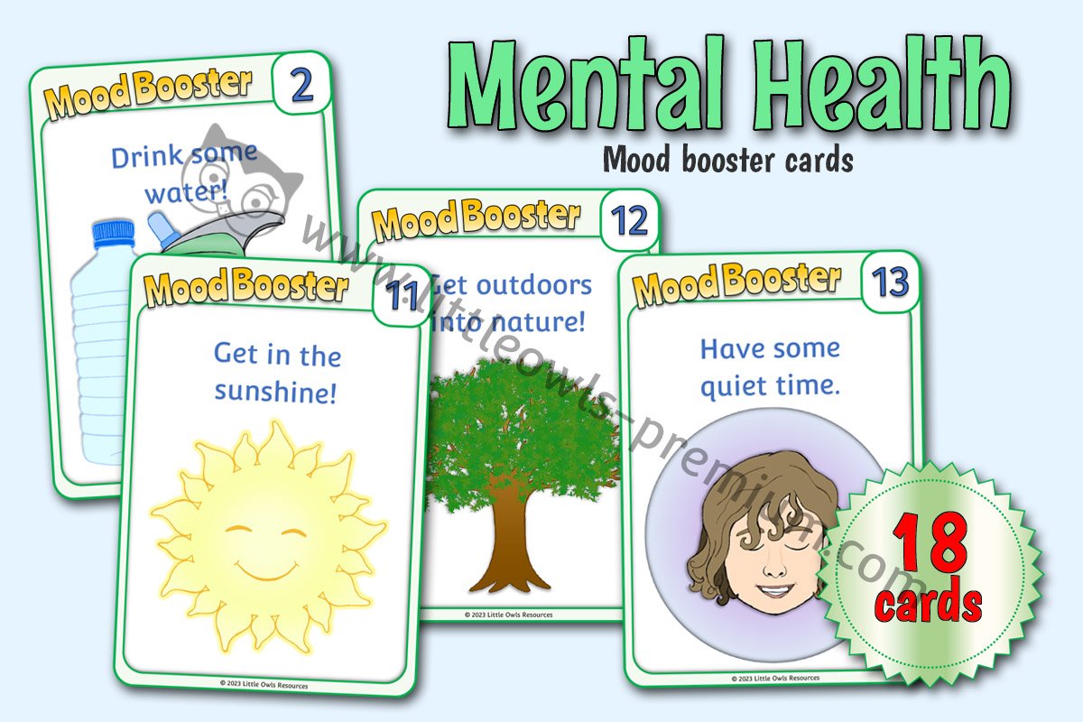 MENTAL HEALTH - Mood Booster Activity Cards