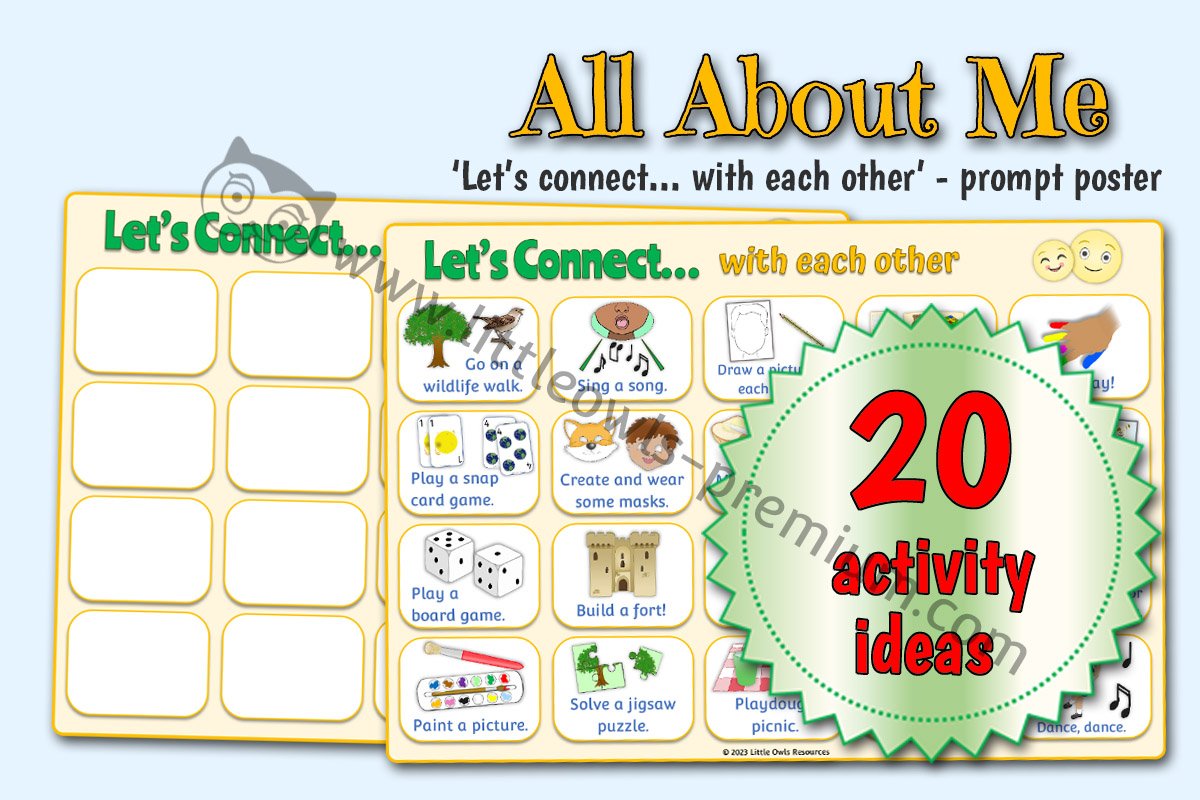 LET'S CONNECT - With Each Other - Activity Prompt Poster
