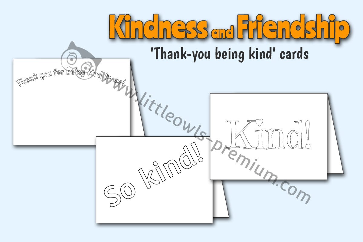 ‘THANK-YOU FOR BEING KIND!' CARDS - HORIZONTAL