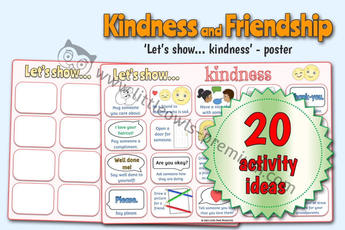 LET'S SHOW KINDNESS - Activity Prompt Poster 
