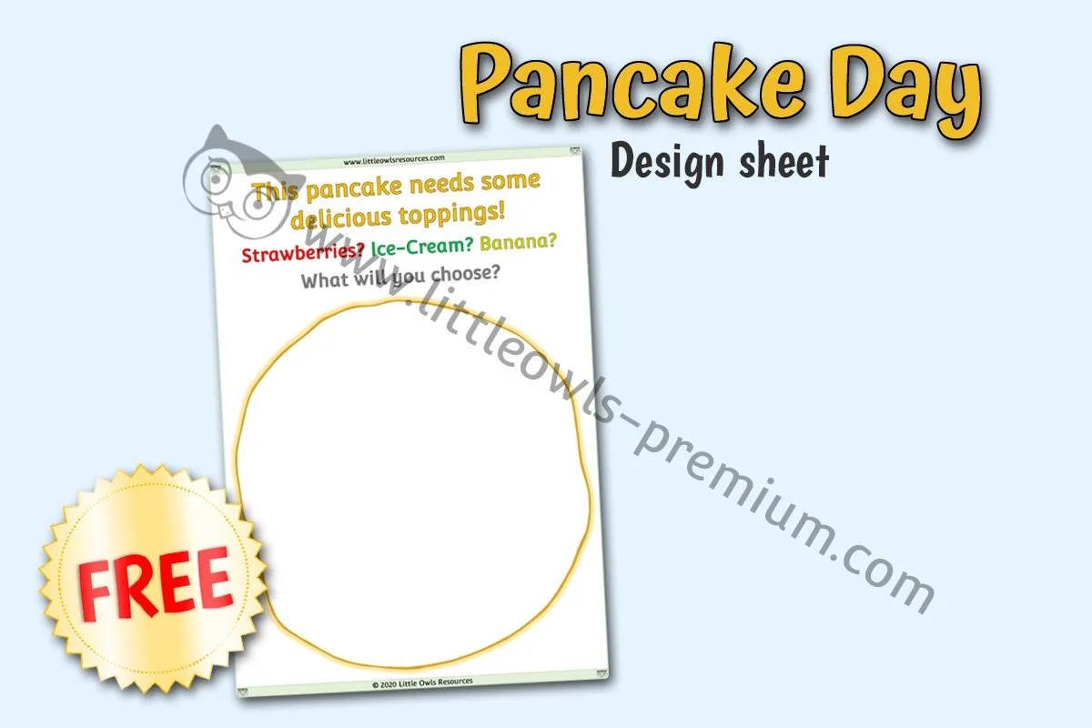 FREE Pancake Day: Design a Pancake Sheet | EYFS & KS1 Printables