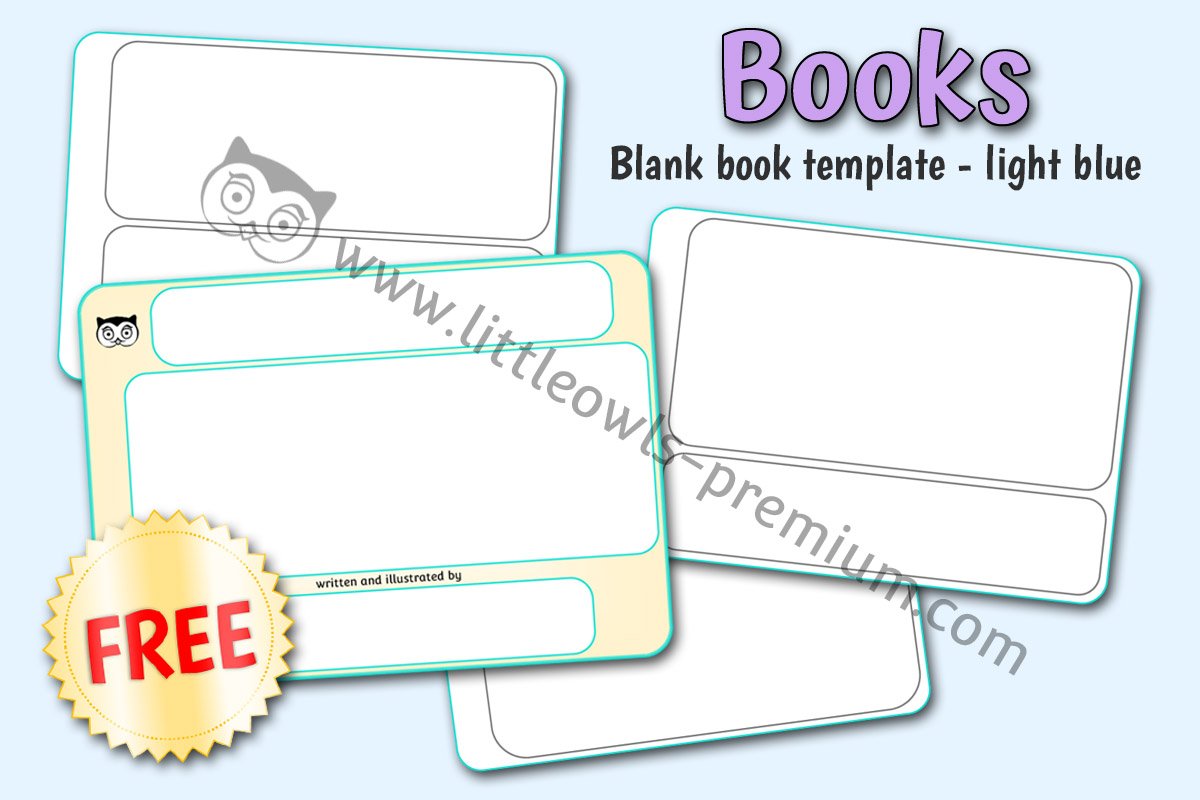 CREATE YOUR OWN BOOK TEMPLATE - LIGHT BLUE
