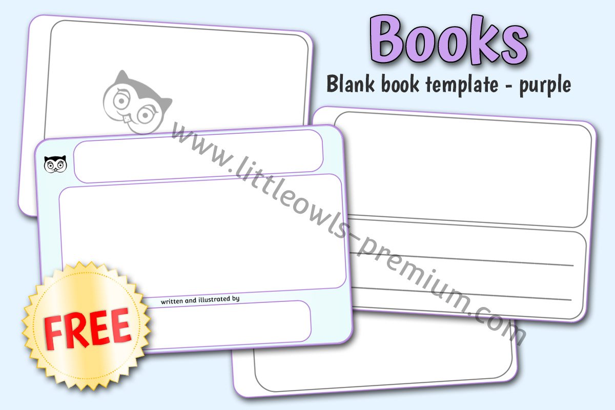 CREATE YOUR OWN BOOK TEMPLATE - PURPLE