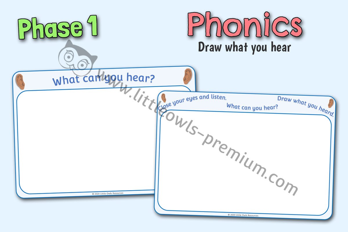 DRAW WHAT YOU HEAR - PHASE 1 PHONICS/LISTENING