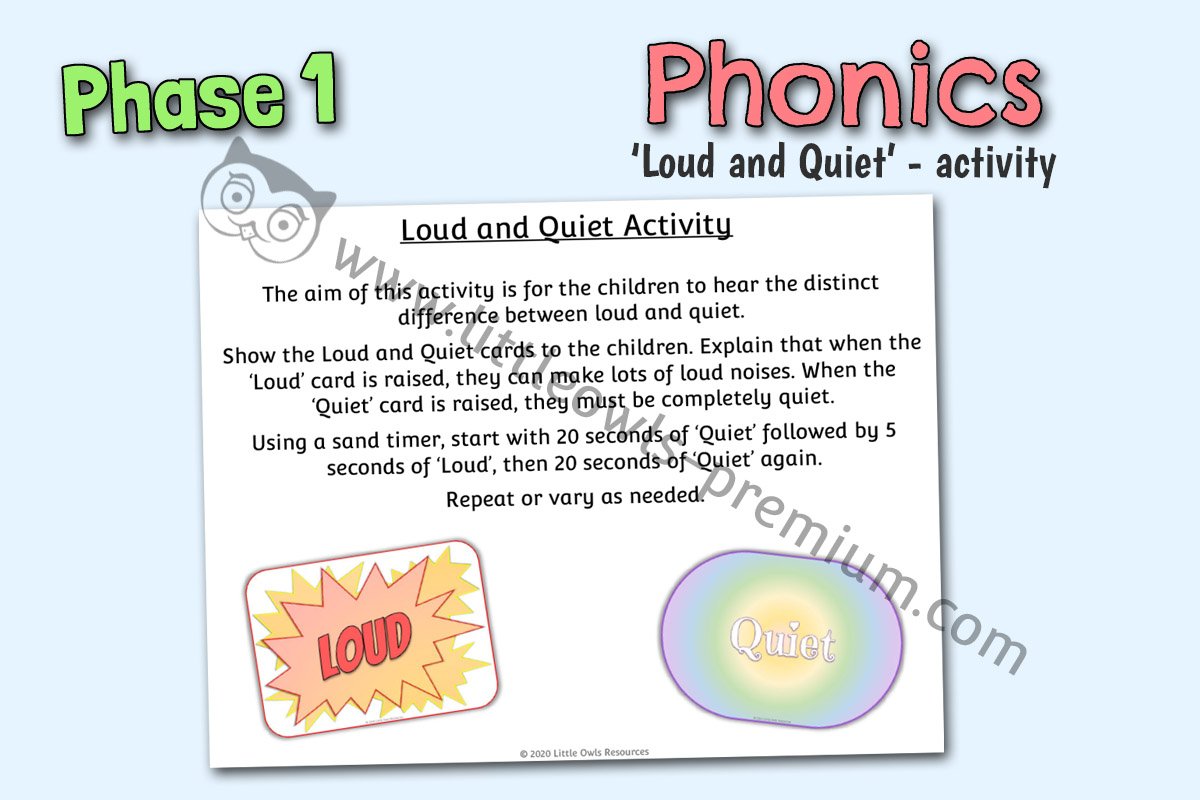 LOUD AND QUIET ACTIVITY PROMPTS - PHASE 1 PHONICS
