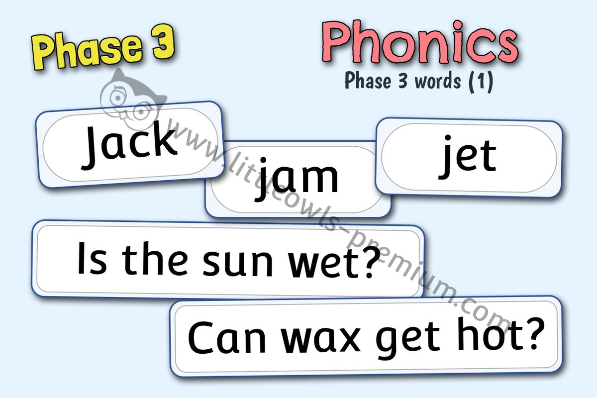 PHASE 3 WORD CARDS/QUESTIONS PACK 1 - J, V, W AND X SOUNDS