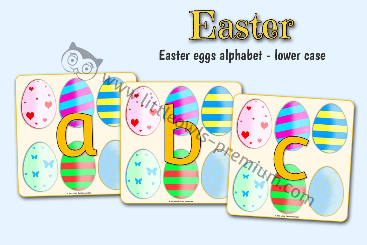 EASTER EGGS ALPHABET CARDS/DISPLAY