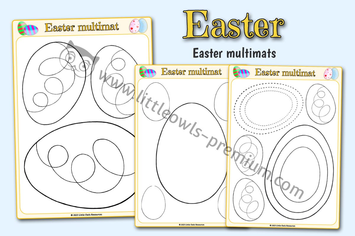 EASTER EGG MULTIMATS - PLAYDOUGH, ART & CRAFT, LOOSE PARTS