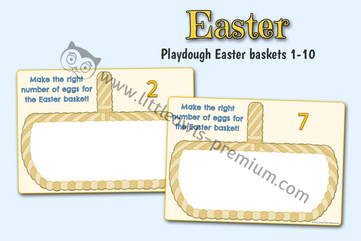 PLAYDOUGH EASTER EGG BASKETS (1-10)