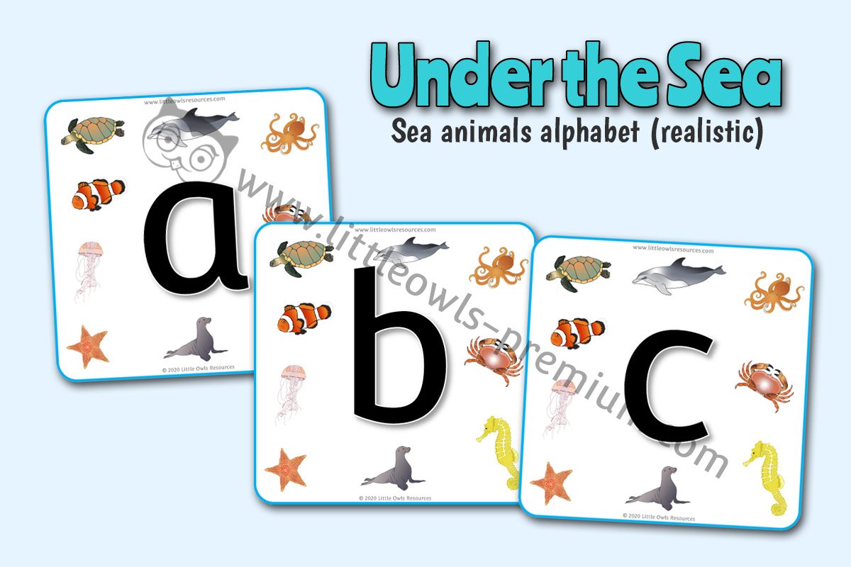 SEA ANIMAL ALPHABET (REALISTIC)