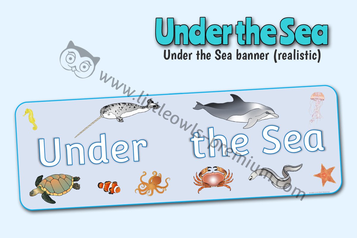 'UNDER THE SEA' DISPLAY BANNER (REALISTIC STYLE)