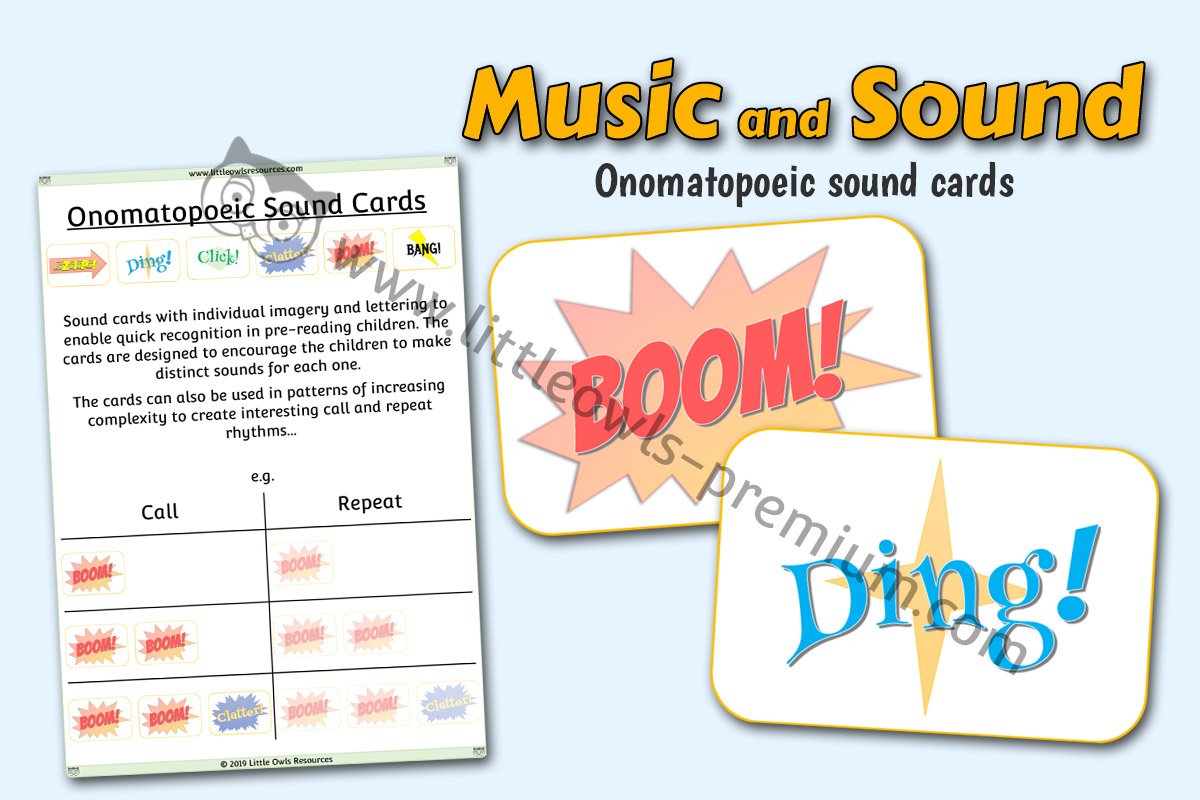 ONOMATOPOEIC SOUND CARDS