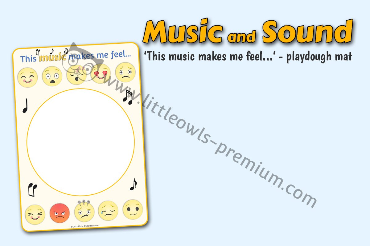 'This music makes me feel...' Playdough Mat