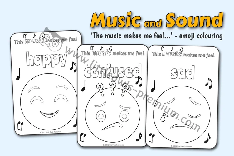 This Music Makes Me Feel… — Colouring Emoji Cards cover