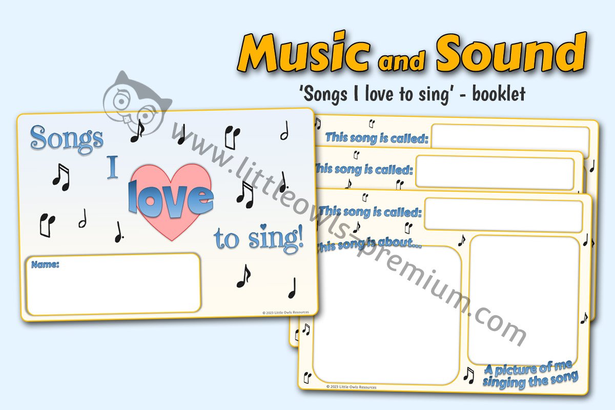 'Songs I Love to Sing' Booklet