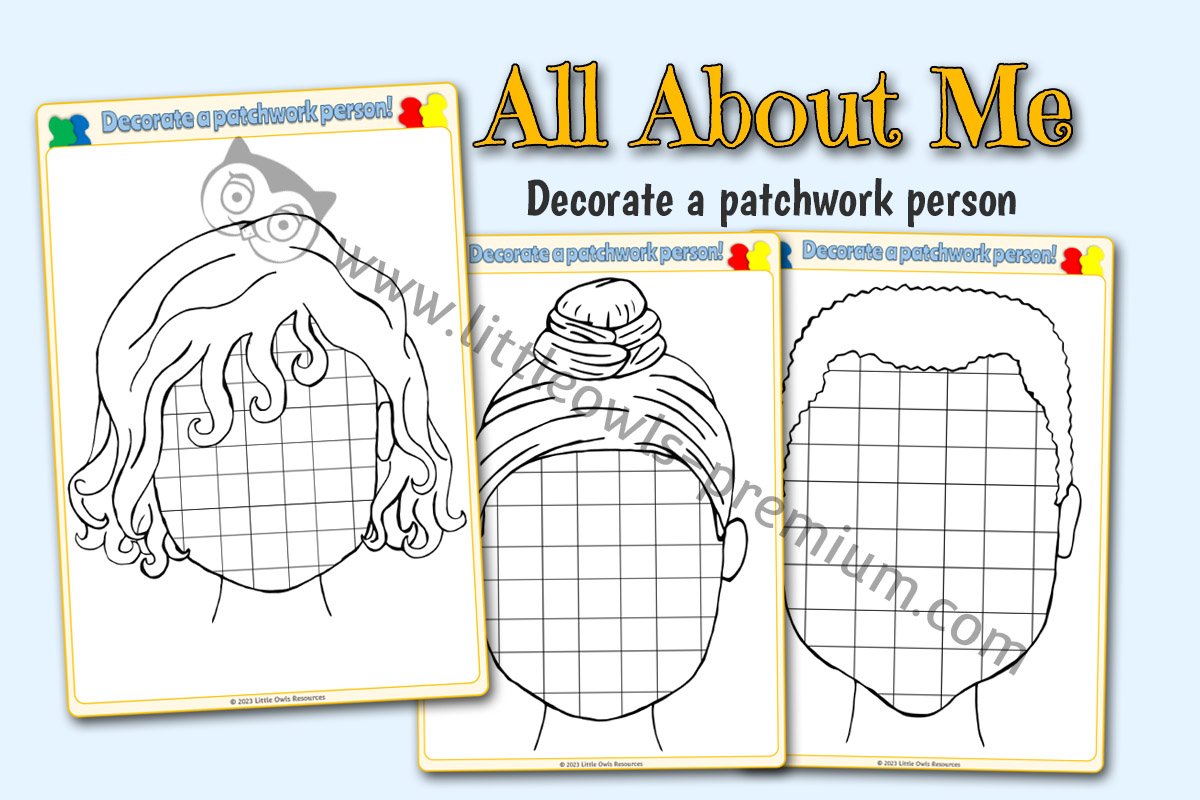 ALL ABOUT ME - Decorate a 'Patchwork Person'