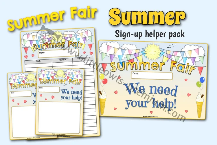 Summer Fair — Volunteer Sign-Up Pack — resource cover