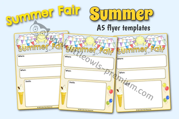 Summer Fair — A5 Flyer Templates — resource cover