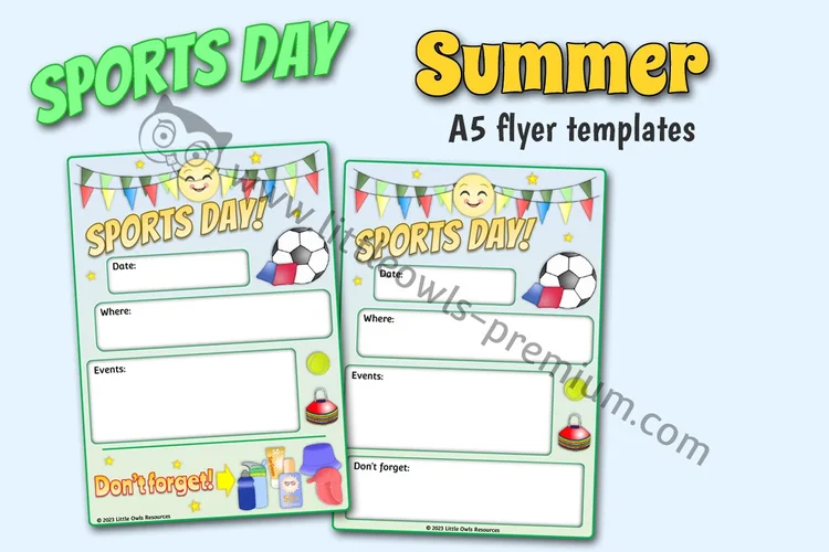 Sports Day — A5 Flyer Templates — resource cover