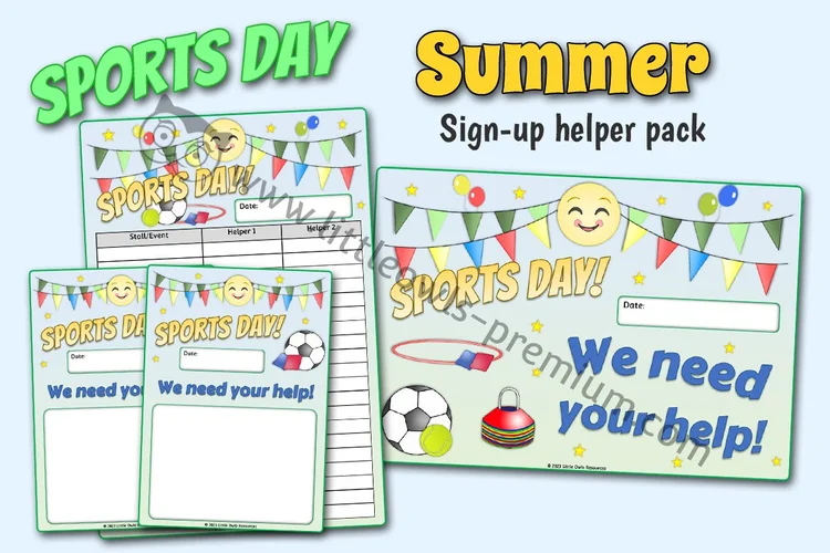 Sports Day — Volunteer Sign-Up Pack — resource cover