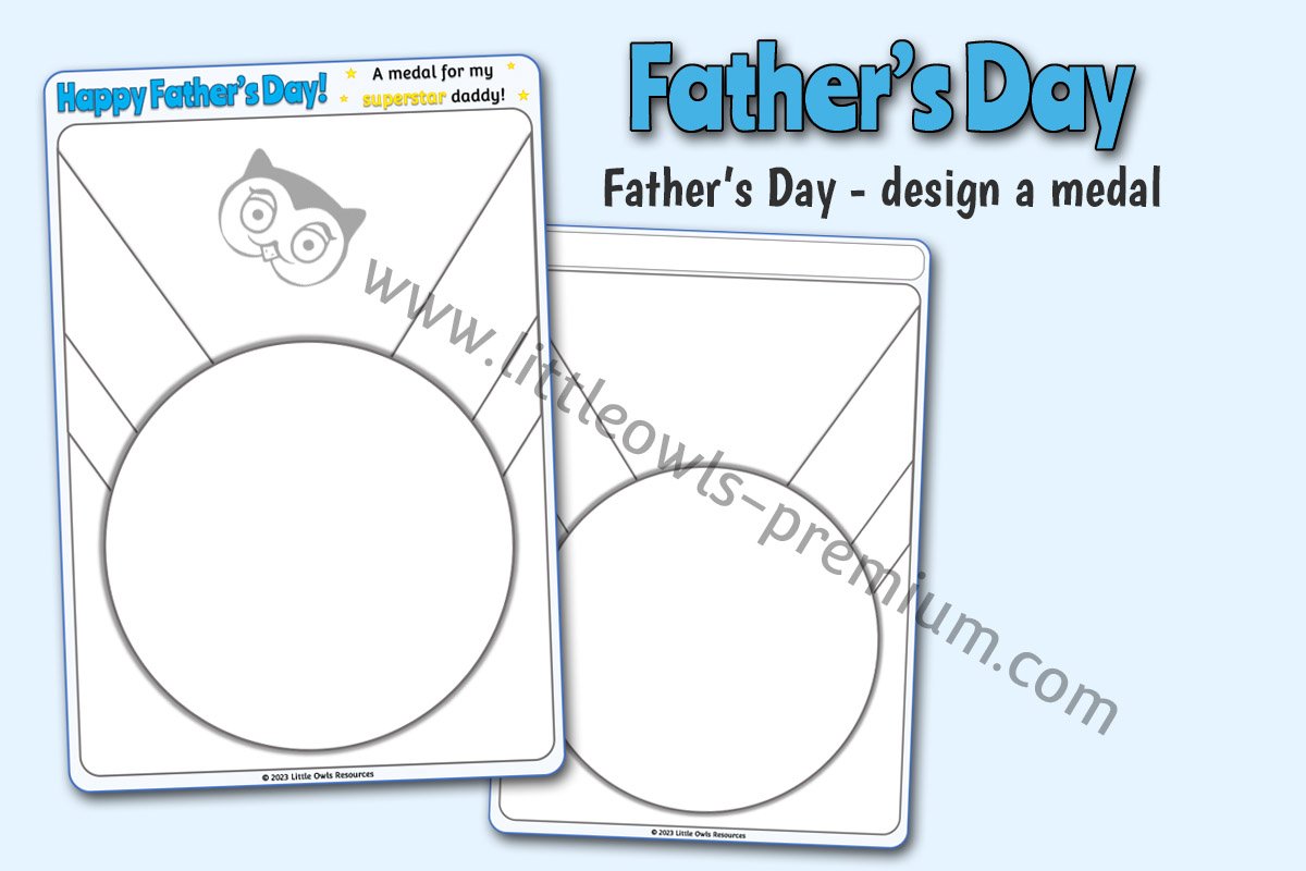 FATHER'S DAY MEDAL - Design Sheet
