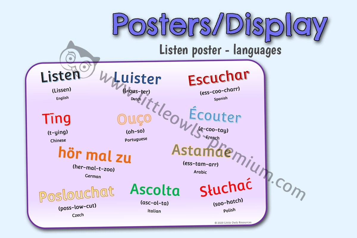 LANGUAGES POSTER - LISTEN