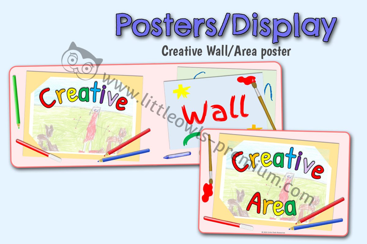 'CREATIVE WALL' BANNER AND 'CREATIVE AREA' SIGN