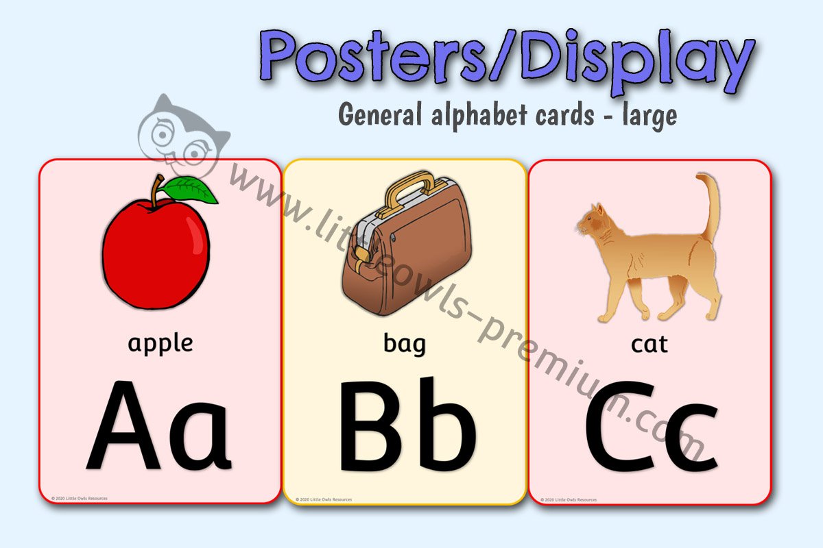 ALPHABET DISPLAY POSTERS (A4) - GENERAL THEME