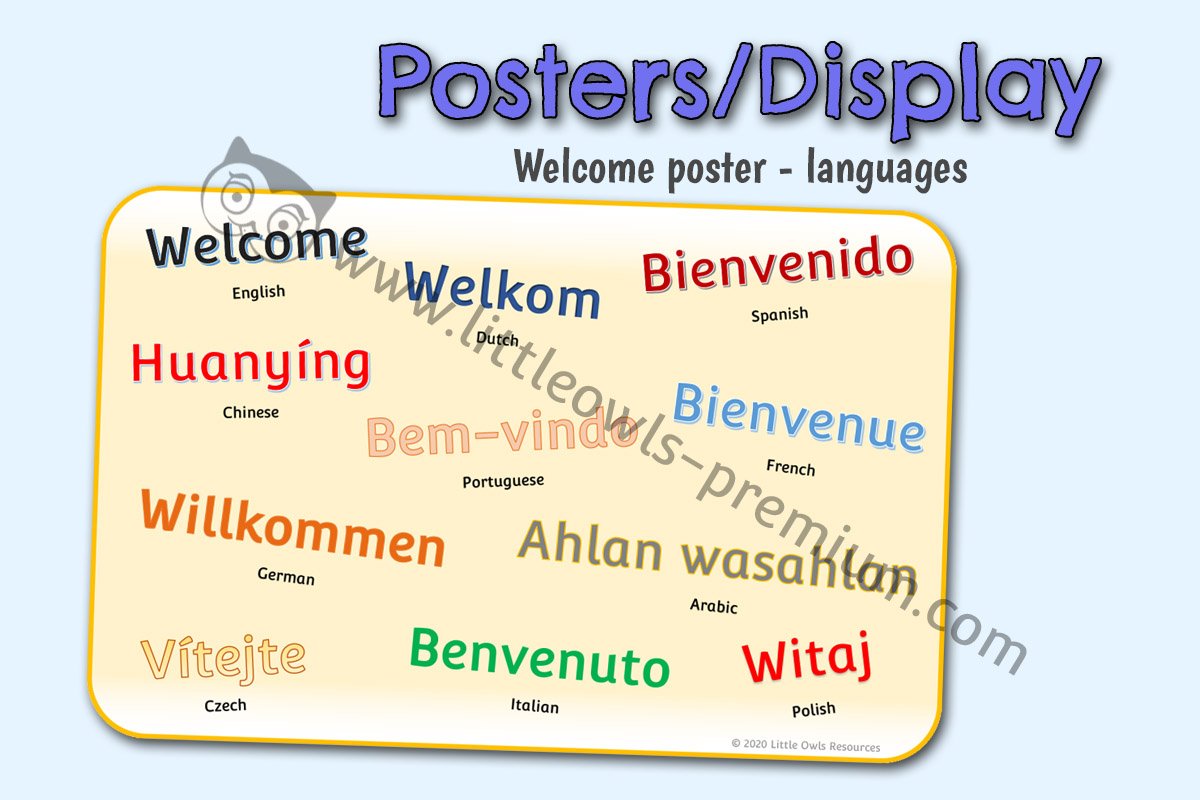 LANGUAGES POSTER - WELCOME
