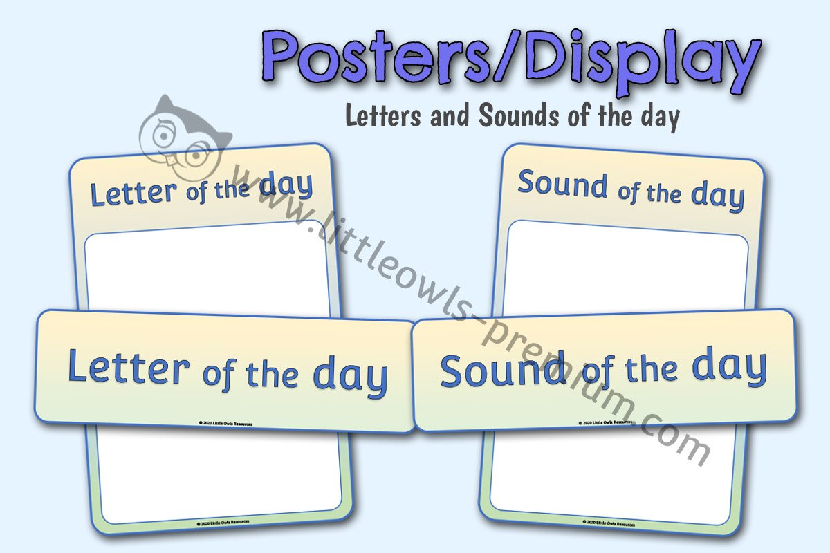 'LETTER/SOUND OF THE DAY' BANNERS AND POSTERS