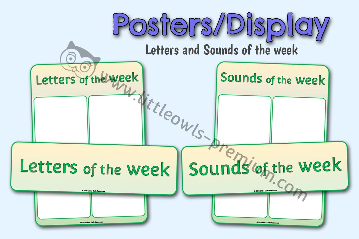 'LETTERS/SOUNDS OF THE WEEK' BANNERS AND POSTERS