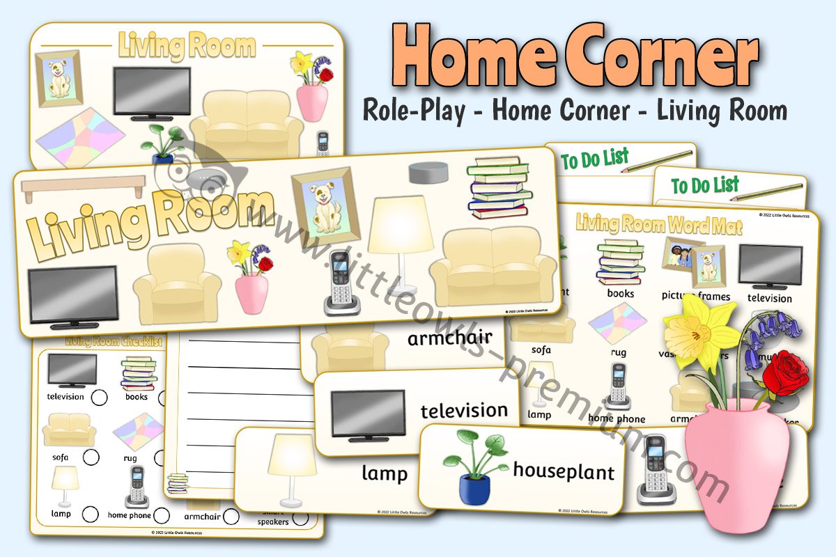 HOME CORNER - Role Play Pack - Living Room