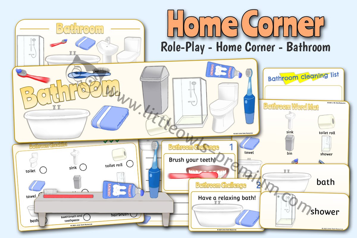 HOME CORNER - Role Play Pack - Bathroom