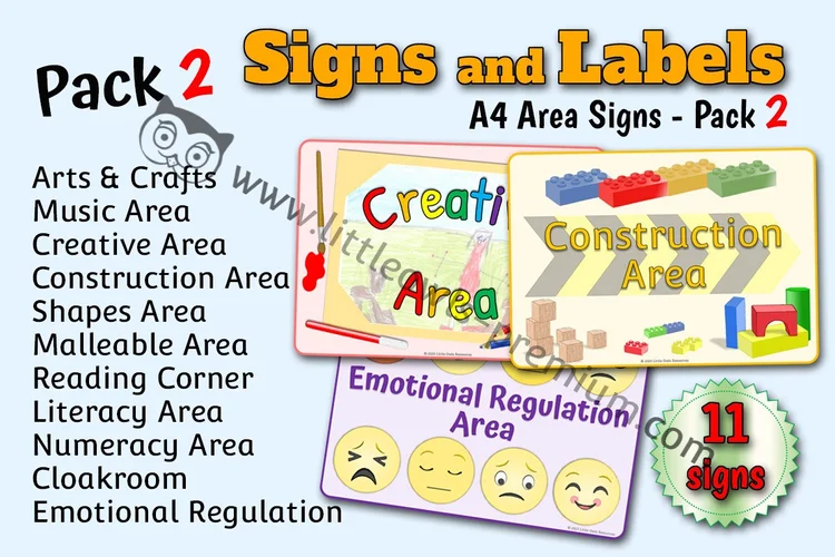 EARLY YEARS AREA SIGNS - Pack 2 cover