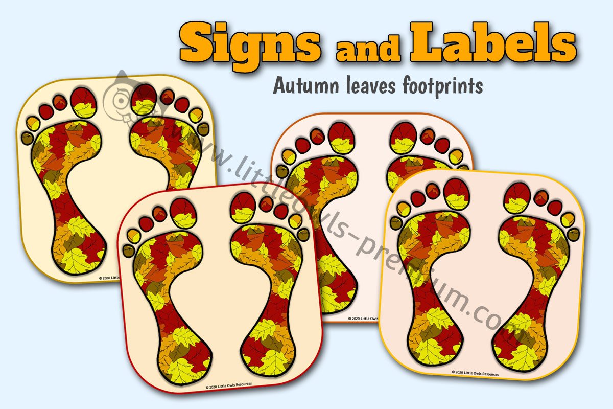 FOOTPRINT MATS for LINING UP - AUTUMN LEAVES